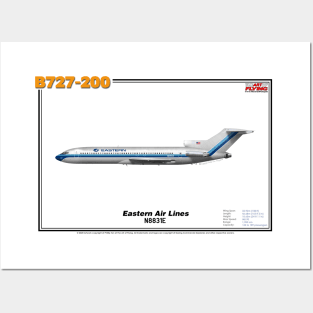 Boeing B727-200 - Eastern Air Lines (Art Print) Posters and Art